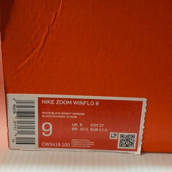 Nike zoom winflo 8 white red running shoes size 9 men new with box - Classic Fashion DealsNike zoom winflo 8 white red running shoes size 9 men new with boxNikeClassic Fashion Deals