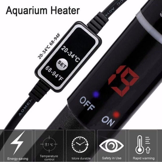 Aquarium Water Heater 500W LCD Submersible Fish Tank Thermostat Heating Stainless Steel - Classic Fashion DealsAquarium Water Heater 500W LCD Submersible Fish Tank Thermostat Heating Stainless SteelHeaterUnbrandedClassic Fashion Deals