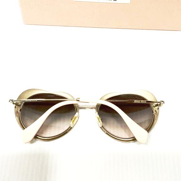 Miu Miu woman’s sunglasses smu 54R grey lenses gold frame red heart - Classic Fashion DealsMiu Miu woman’s sunglasses smu 54R grey lenses gold frame red heartMiu MiuClassic Fashion Deals