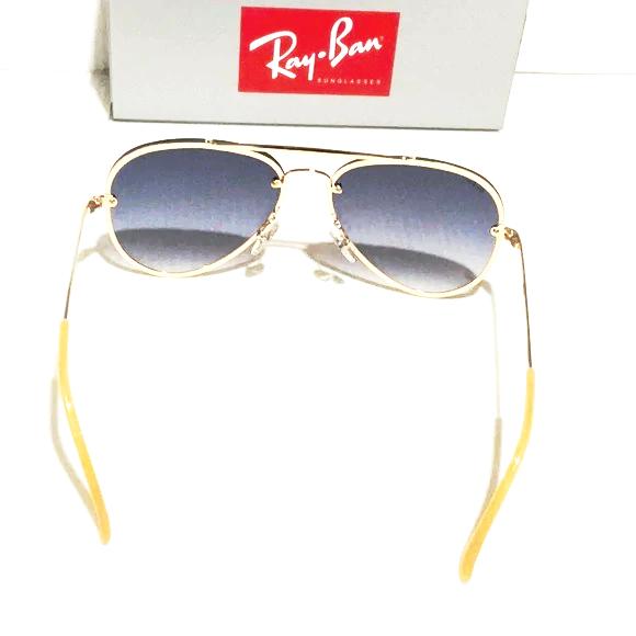 Ray ban sunglasses rb3584-N blue lenses gold frame made in Italy - Classic Fashion DealsRay ban sunglasses rb3584-N blue lenses gold frame made in ItalyUnisex SunglassesRay BanClassic Fashion Deals