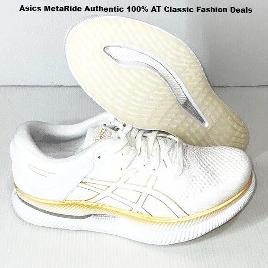 Woman’s Asics MetaRide white/pure gold running shoes size 9.5 US - Classic Fashion DealsWoman’s Asics MetaRide white/pure gold running shoes size 9.5 USAthletic ShoesASICSClassic Fashion Deals