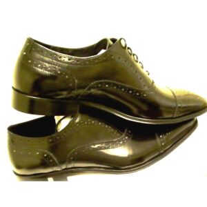 Versace Collection men shoes dressing leather black size 40 euro New