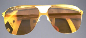 Mykita Schorsch F9-Gold Flash Square Men Sunglasses