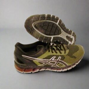 Asics men’s size 13 gel quantum 360 knit shoes black martini olive New
