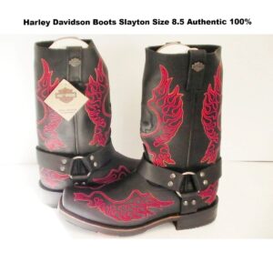 Harley Davidson Slayton 8.5 men leather boots D93141 Stunning