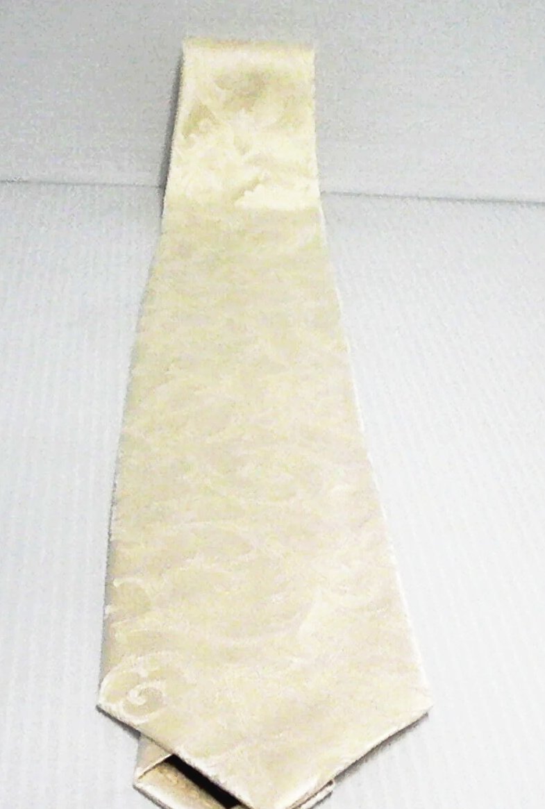 VERSACE MENS TIE MEDUSA 100% SILK OFF WHITE floral