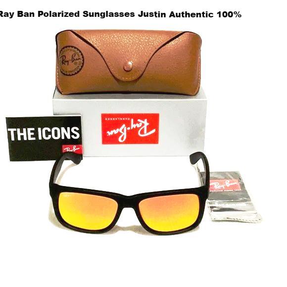 Ray Ban sunglasses Justin men polarized rb4165 matte black