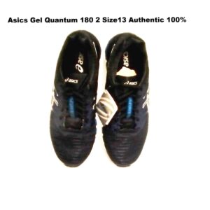 Asics men’s gel quantum 180 2 running shoes peacoat black blue size 13 us