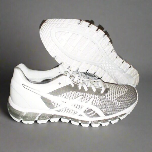 Asics women's running shoes gel quantum 360 knit white snow silver size