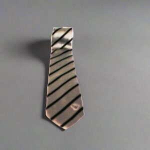 GIANNI VERSACE TIE MEDUSA Men’s classic 100% silk Grey & Black made in Italy