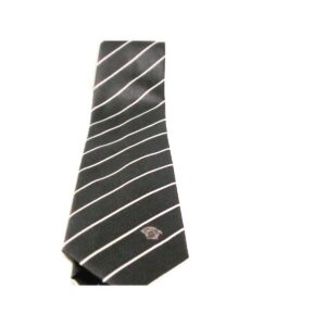 GIANNI VERSACE TIE Grey Sliver MEDUSA Men’s classic 100% silk New