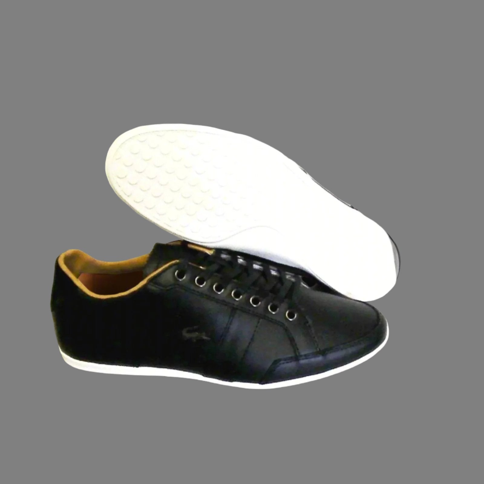 Lacoste Alisos 16 Black Leather Casual Shoes – Men’s Size 8.5 US