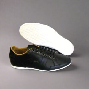 Lacoste Alisos 16 Men’s Black Leather Casual Shoes – Size 10 US