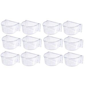 Bird Feeder Lot of 12 Winged Bird Cage Seed Water Clear Cups New