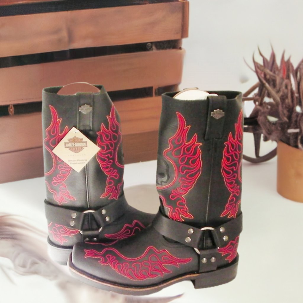 Harley Davidson Slayton 9 men leather boots D93141 black