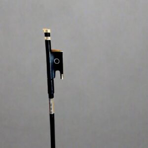 Violin Bow Black Carbon Fiber Real Horsehair Ebony Frog Leather Grip New