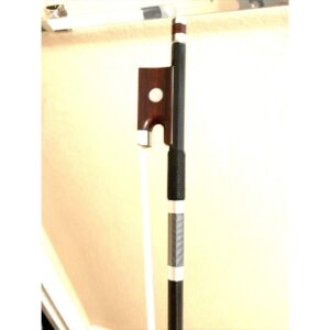 Violin Bow Black Full Size Carbon Fiber with Snake Wood Frog New
