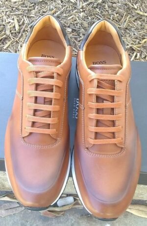 Hugo Boss Shoes Legacy Size 7 Runn Burs Brown US Men New