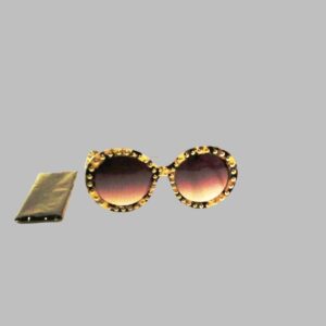 Women’s PRADA sunglasses black, beige studded Baroque SPR29QSK