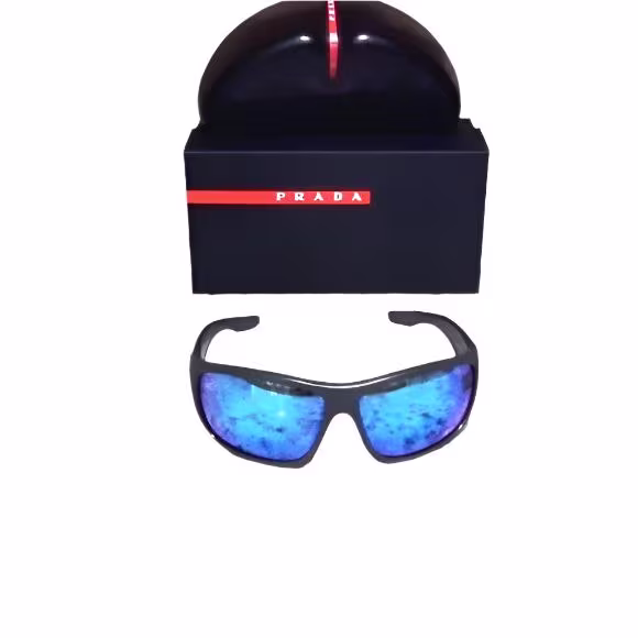 Prada men sunglasses 04V shield mirror new Authentic