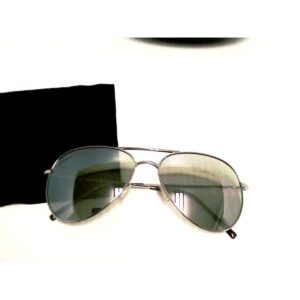 Gucci GG1287/S New Sunglasses Half Mirror Silver Frame gray lenses
