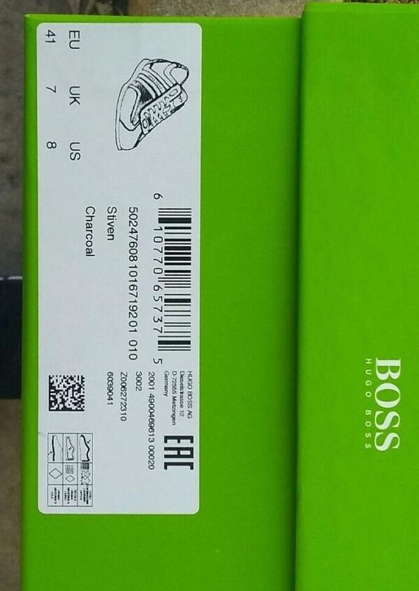 Hugo Boss Stiven Charcoal Men Casual Size 8 US New