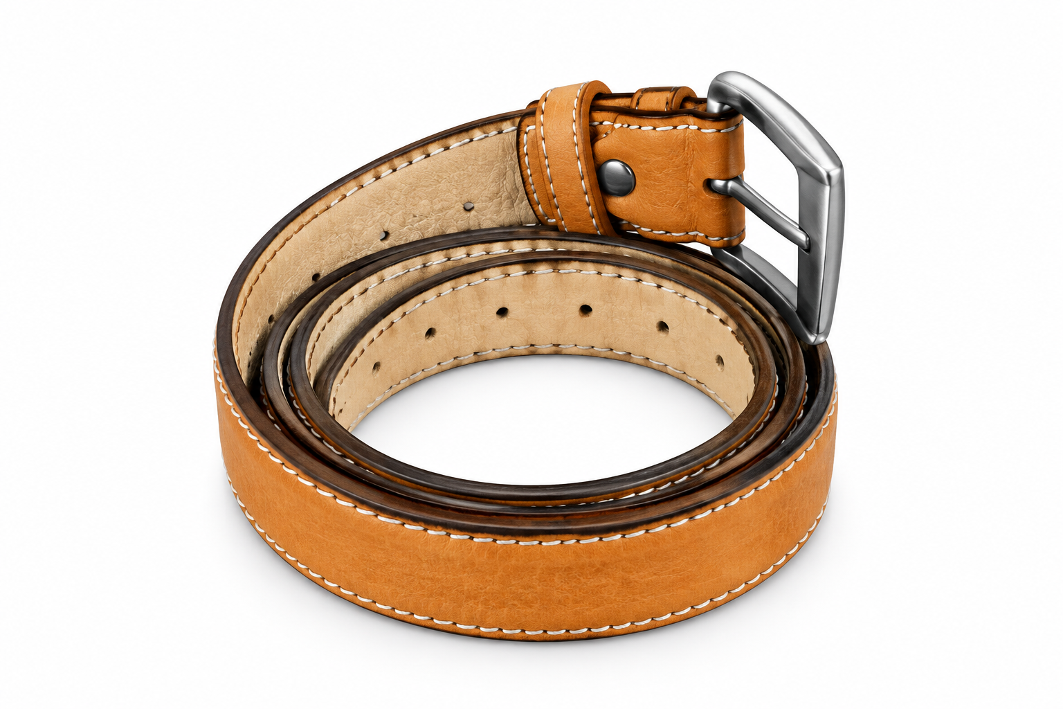 Leather belt tan brown size 40 for men New 5 Leather belt tan brown size 40 for men New - Image 3
