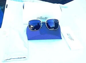 Silhouette Sunglasses 8718/75 Polarized Lenses Titanium Frame Woman New
