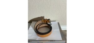 Genuine leather belt 34 US tan, brown for men New