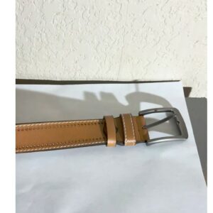 Leather belt tan brown size 40 for men New