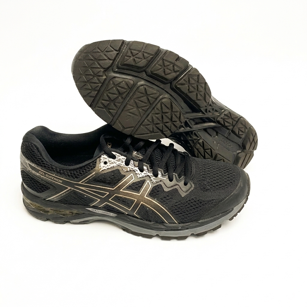 Asics Gel Superion Running Shoes Black Size 12 Men US New 1 Asics Gel Superion Running Shoes Black Size 12 Men US New