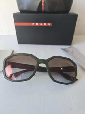 Prada woman sunglasses sps02v green frame made in Italy New