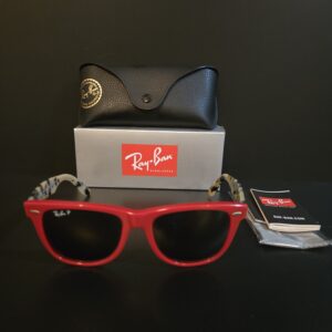 Ray ban rb2140 red frame polarized sunglasses