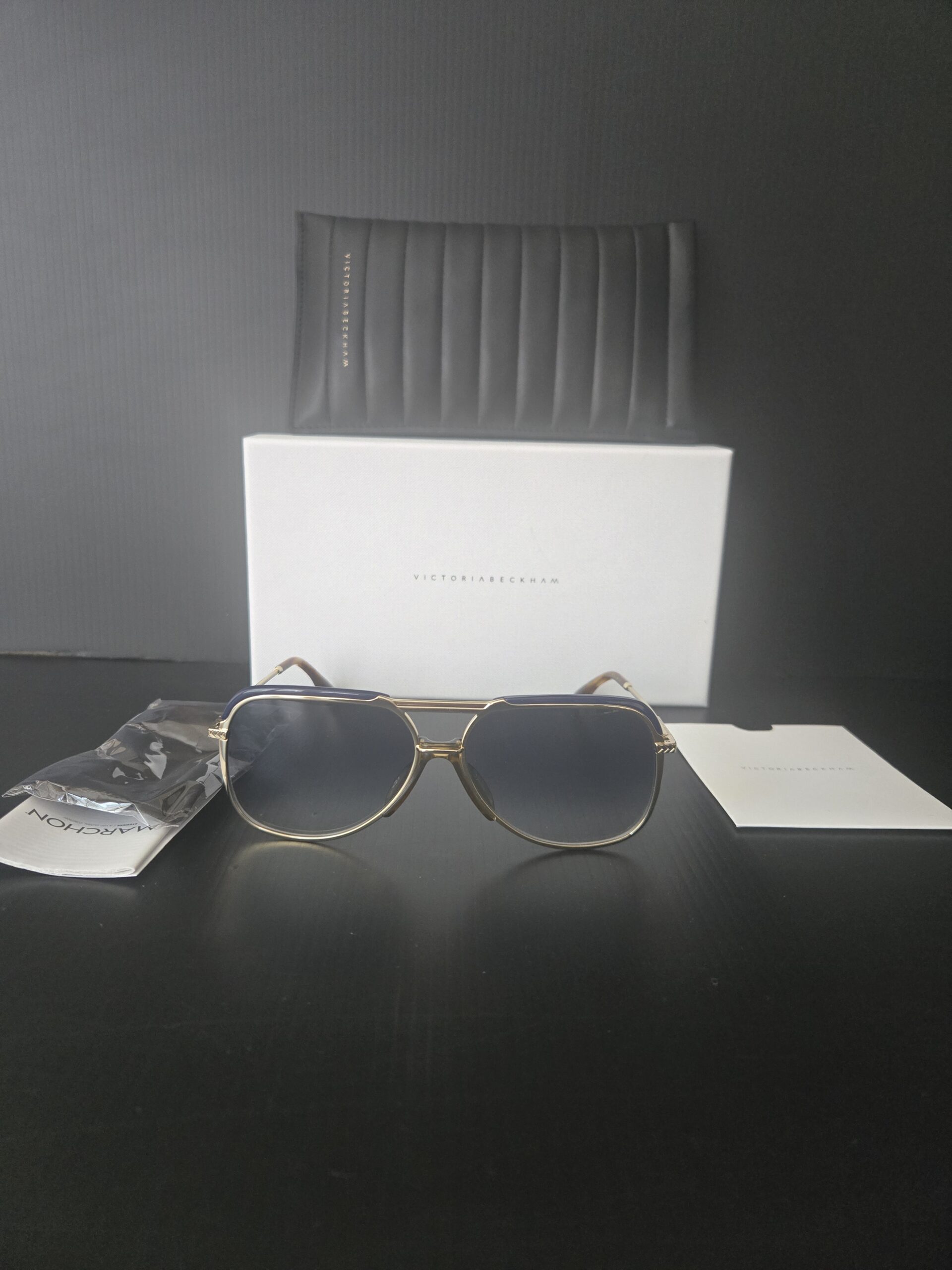 Victoria Beckham sunglasses VB205s gold blue
