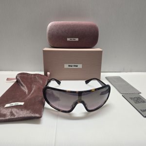Miu Miu Unisex Sunglasses 06V Brown Tortoise Frame New