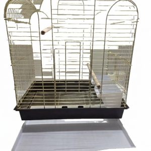 Gold Bird Cage For Parakeets 23x16x11 Inch New