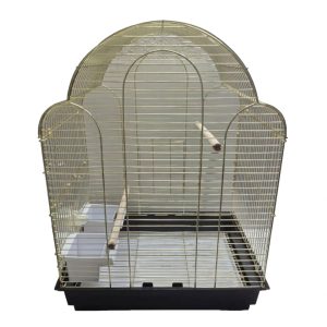 Gold Bird Cage For Parakeets 23x16x11 Inch New
